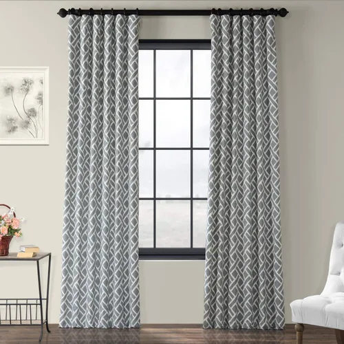 Vista 27 de HPD Half Price Drapes Cortinas florales de algodón de lujo con estampado de 84 pulgadas de largo (1 panel), modernas cortinas de oscurecimiento