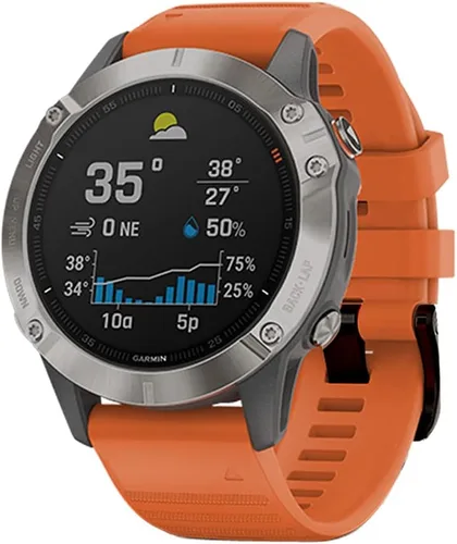 Vista 7 de AISPORTS Correa de silicona compatible con Garmin Fenix 7/7 Pro/6/6 Pro/5/5 Plus, correa de reloj de ajuste rápido de 0.866 pulgadas, correa