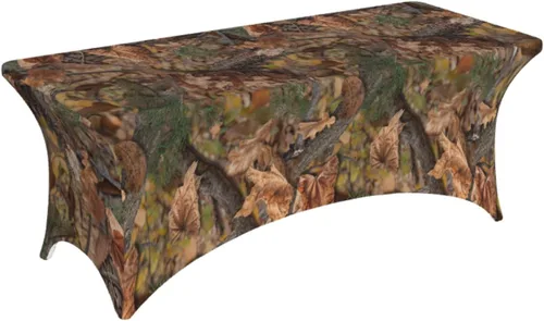 Vista 10 de mantel elástico de 6 pies, mantel rectangular ajustable de lana cuadriculada de color rojo y blanco para fiesta, banquete, festival, boda