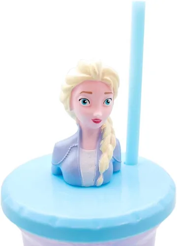 Vista 3 de Frozen Elsa Buddy - Vaso para sorber con pajita, 15 onzas