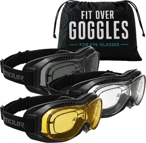 Vista 12 de Bikershades Gafas protectoras para gafas de moto, ciclismo, esquí, paracaidismo, trabajo al aire libre Transparente
