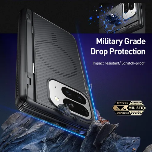 Vista 5 de Poetic Revolution Flex - Funda para Google Pixel 10 Pro Fold, [Soporte Plegable][Protección de Bisagra][Compatible con MagSafe], A Prueba de Golpes