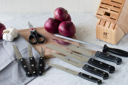 Vista 6 de ZWILLING Juego de 10 bloques de cuchillos gourmet Negro