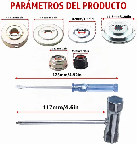 Vista 3 de Cuchilla de corte con cable irrompible de 10 pulgadas, cabezal de corte de alambre de acero, cabezal cortador de cepillo giratorio de alambre
