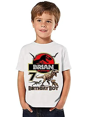 Vista 2 de Personalized Jurasic Birthday Shirt, Add Any Name and Age, Custom Shirts for a Jurasic Birthday Party, Family Matching Shirts.