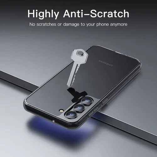 Vista 4 de JETech Funda para Samsung Galaxy S23 5G de 6.1 pulgadas, no amarillenta a prueba de golpes, funda protectora para teléfono, parte trasera de Negro