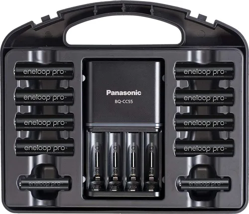 Vista 4 de Eneloop Panasonic K-KJ55KHC82A pro - Baterías recargables de alta capacidad 8AA, 2AAA y Panasonic BK-3HCCA16FA pro AA baterías recargables
