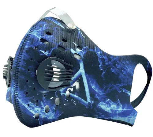 Vista 8 de ECO-GEAR Máscara facial anticontaminación con protección de carbón activado de grado militar Antihumo, gases de escape, polvo, polen Correr