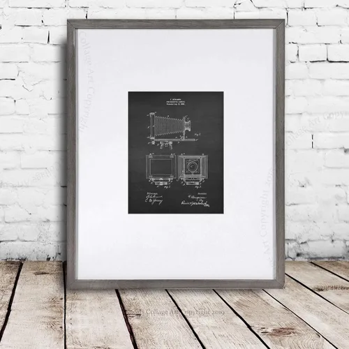 Vista 8 de Old Camera Patent Art set de 3 impresiones artísticas sin marco para fotógrafo, regalo