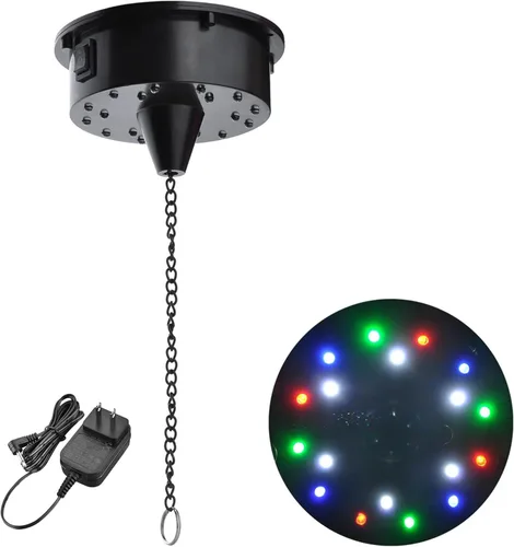 Vista 10 de Yescom Bola de discoteca grande de 12 "con motor giratorio 6RPM 18 RGBW