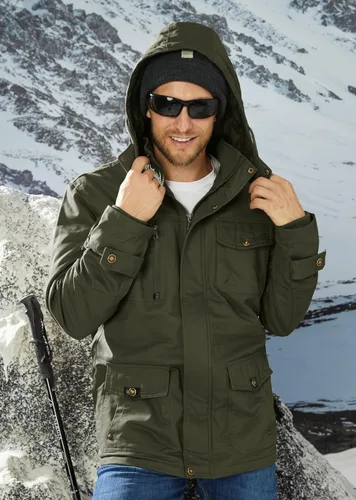 Vista 6 de MAGCOMSEN Men's Winter Coat Military Jacket Fleece Lined Parka Cotton Cargo Jacket
