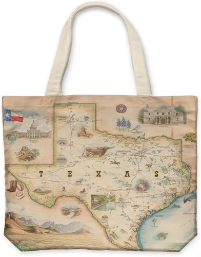 Vista 46 de Xplorer Maps Bolsa de lona con asas, bolsa de compras de comestibles de tela, bolsa reutilizable y ecológica, 100% algodón, lavable
