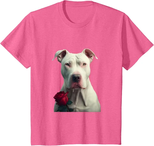 Vista 41 de Dogo Argentino Valentines Day Camiseta, Negro