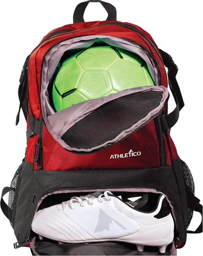 Vista 8 de Athletico National – Mochila de fútbol, baloncesto y fútbol americano, incluye soporte separado para balones y tacos
