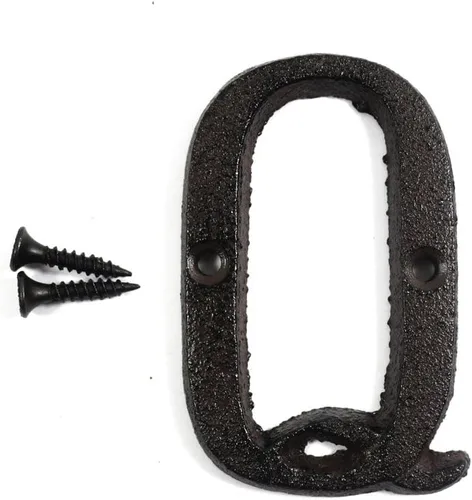 Vista 3 de Letras del abecedario de 3" en metal de hierro fundido decorativas, estilo clásico, para colgar letreros de pared, dirección, nombre, letrero