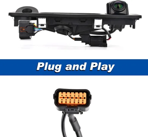 Vista 5 de Cámara de retrovisión trasera compatible con Hyundai Sonata 2015 2016 2017 Parking Park Assist Camera Reemplaza # 95760-E6201