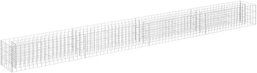 Vista 11 de vidaXL Gabion - Maceta elevada para pared, jardín, césped, patio, jardín, jardín, jardín, jardín, jardín, flores, acero galvanizado, 35.4 x 35.4