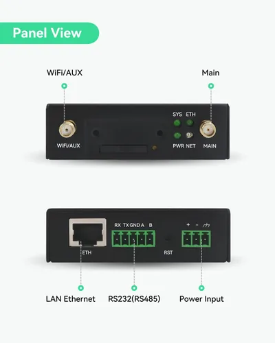Vista 2 de LINOVISION Industrial Global 4G LTE Router celular con plan de datos precargado - 60 GB 365 días, enrutador virtual SIM compatible con Plug-n-Play
