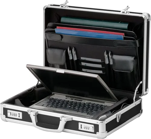 Vista 2 de Vaultz Estuche para portátil con candado, Negro