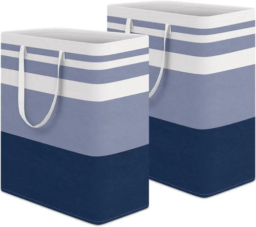 Vista 40 de HomeHacks - Paquete de 2 cestas grandes para ropa sucia, bolsas para ropa sucia (azul 75 pulgadas de largo x 2)