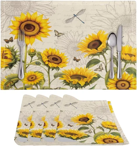 Vista 56 de BIGCARJOB Mantel individual de diseño personalizado, 4 piezas, tapete de mesa resistente al corazón, 12 x 18 pulgadas 1-diseño personalizado