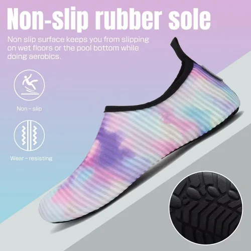 Vista 5 de YALOX - Zapatos acuáticos, de secado rápido, sensación de pies descalzos, para mujer y hombre calcetines acuáticos para exterior, playa, natación
