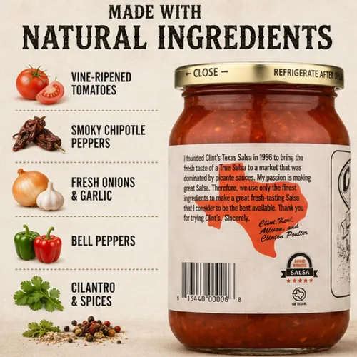 Vista 7 de Clints Chipotle de salsa 16 oz (paquete de 6)