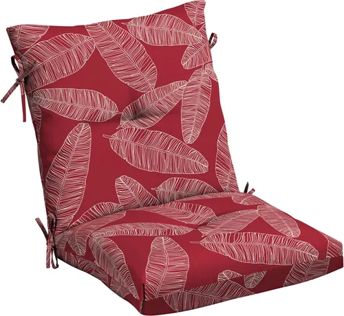Vista 28 de Arden Selections Cojín de Silla de Comedor Exterior de Felpa Moderna con Mechones y Relleno Blowfill, 21 x 40 pulgadas, Repelente al Agua