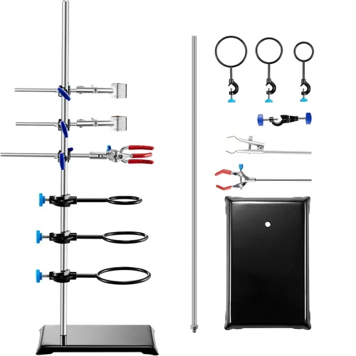 Vista 12 de VEVOR Juego de soporte para laboratorio metálico de grado de laboratorio - Soporte de laboratorio de material de hierro premium, abrazadera