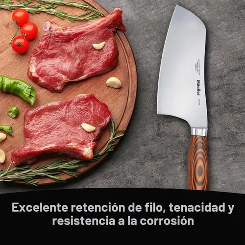 Vista 4 de Mueller Cleaver Knife Vegetable & Meat Cleaver, German High Carbon Steel