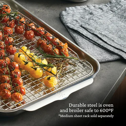 Vista 5 de Hestan Provisions OvenBond - Sartén mediana de acero inoxidable con revestimiento triple de 12 x 15 pulgadas