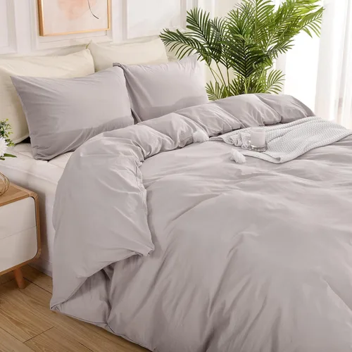Vista 440 de NEXHOME PRO Funda de edredón Twin XL 100% algodón lavado, transpirable, duradera, texturizada, similar al lino, juego de ropa de cama para el hogar