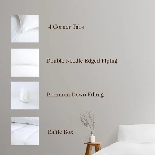 Vista 3 de linens delight Highland Feather® - Edredón de plumón de ganso hutterita canadiense tamaño matrimonial - 725 Fill Power