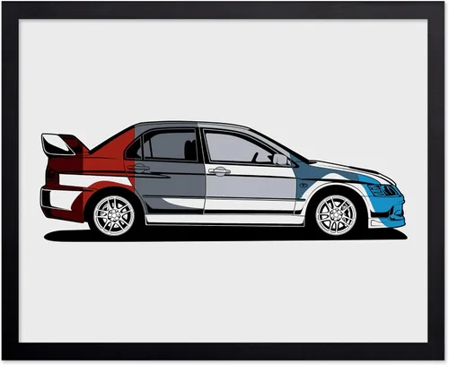 Vista 66 de Poster Master Póster de coche – Impresión clásica de coche – Arte de vehículo – Gran decoración de pared de garaje u oficina – 8 x 10 pulgadas