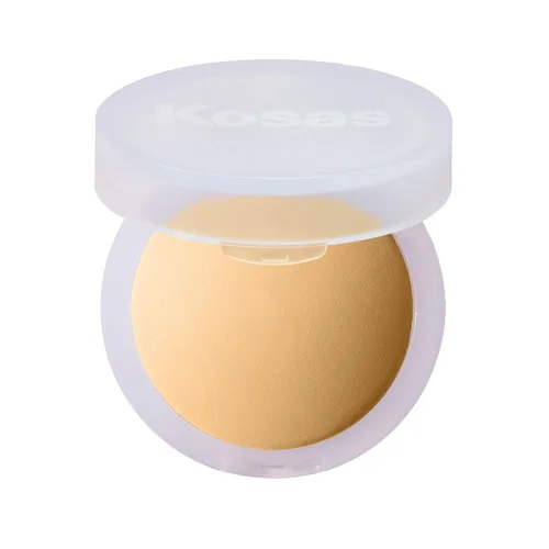 Vista 11 de Kosas Cloud Set Polvo fijador prensado – Polvo facial translúcido con control de brillo, acabado mate suave, aireado (porcelana transparente)