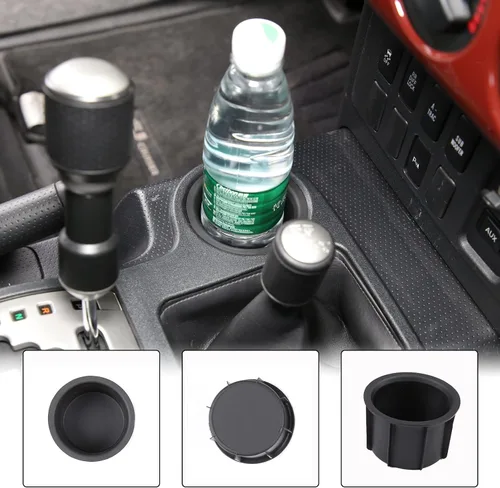 Vista 6 de Soporte para taza de consola central compatible con Toyot@a FJ Cruiser 2007-2021, organizador de consola de cambio de marchas, soporte de taza
