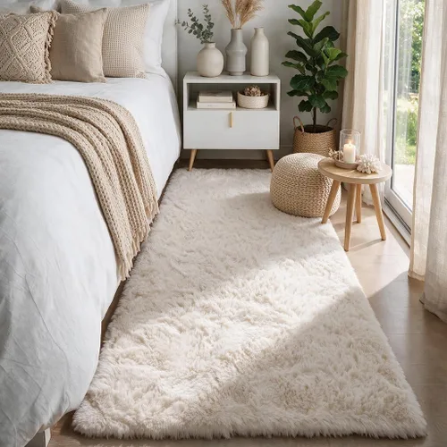 Vista 31 de Alfombras grises pequeñas para dormitorio, 2 x 4 pies, alfombras de pasillo lavables de felpa para pasillo 2- Gris
