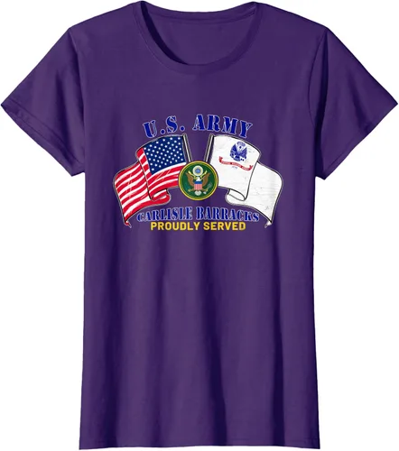 Vista 14 de Carlisle Barracks Pennsylvania Pa Army Base Camiseta con bandera estadounidense, Negro