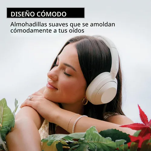 Vista 3 de Sony ULT WEAR Over-Ear Noise Canceling Wireless Headphones, Off White Blanco hueso
