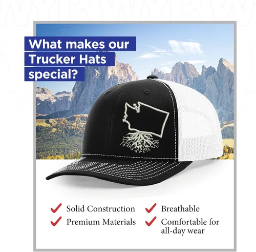 Vista 7 de WYR Wear Your Roots - Gorra de béisbol para camionero Trucker talla única