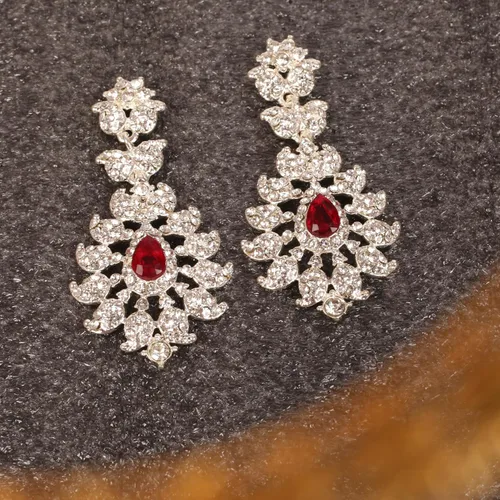 Vista 7 de Touchstone Indian Bollywood - Aretes de joyería para mujer con cristales austriacos