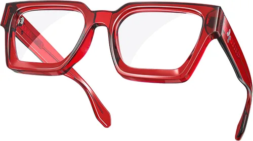 Vista 12 de VISOONE Paquete de 2 Gafas de Bloqueo de Luz Azul con Marco Rectangular y Aspecto Elegante Preppy para Mujeres y Hombres RIVER