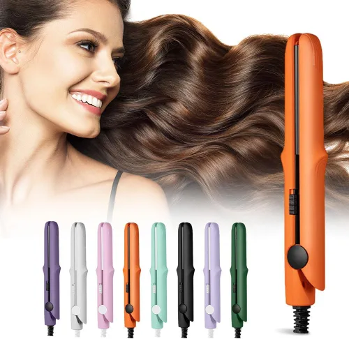 Vista 8 de Nueva varita rizadora y plancha plana 2026, mini rizador 2 en 1 para cabello corto, rizador de doble propósito, rizador portátil de viaje para todo