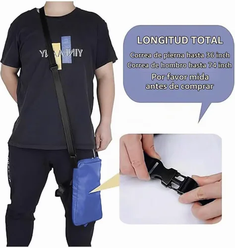 Vista 3 de Soporte para bolsa de drenaje de orina con cierre de seguridad interior, adecuado para caminante de transporte Soulder y silla de ruedas, discreto