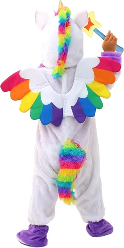 Vista 3 de Spooktacular Creations Disfraz de unicornio de lujo para niños fiesta de disfraces de animales de Halloween juego de rol y cosplay