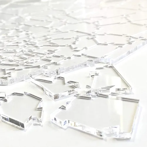 Vista 5 de Generic Rompecabezas de vidrio roto - Rompecabezas de acrílico transparente - Estilo moderno único - 161 piezas, 10 x 10 pulgadas - Nivel de experto