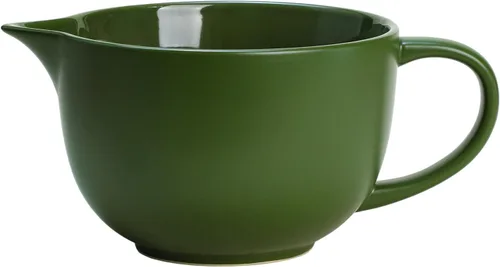 Vista 12 de Gaolinci Tazón de cerámica simple de color sólido para cocina, cuenco grande de 1 cuarto de galón, con boquilla de vertido y mango