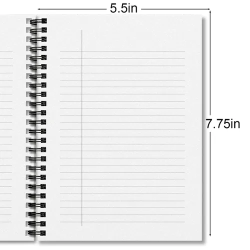 Vista 3 de GOLEEX Blank Spiral Notebook Dolphin Journal Collage Ruled Lined Writing Weekly Monthly Planner Vintage Durable Soft Cover Notebooks School Work