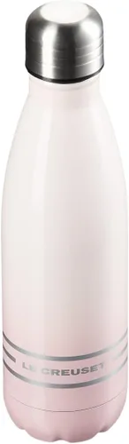 Vista 3 de Le Creuset Botella de agua de hidratación de acero inoxidable, 17 oz, algodón blanco mate