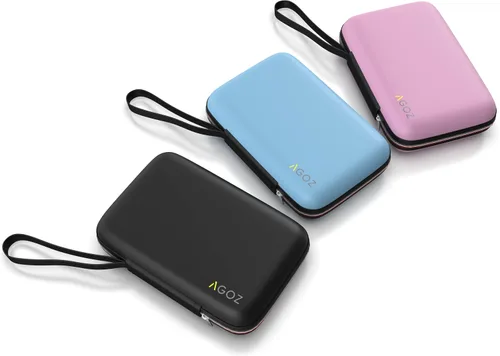 Vista 7 de AGOZ Funda de juego de cartas compatible con tarjetas de Pokémon, soporte resistente al agua con correa para la muñeca, funda de transporte